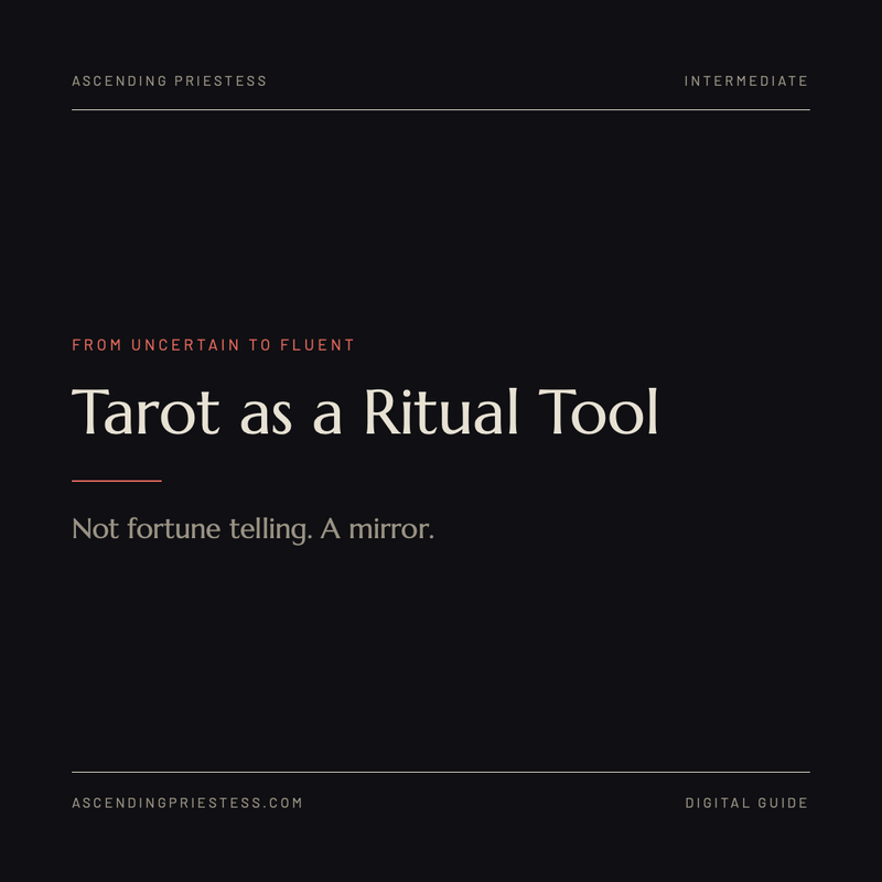 Tarot Ritual Tool self-inquiry guide cover