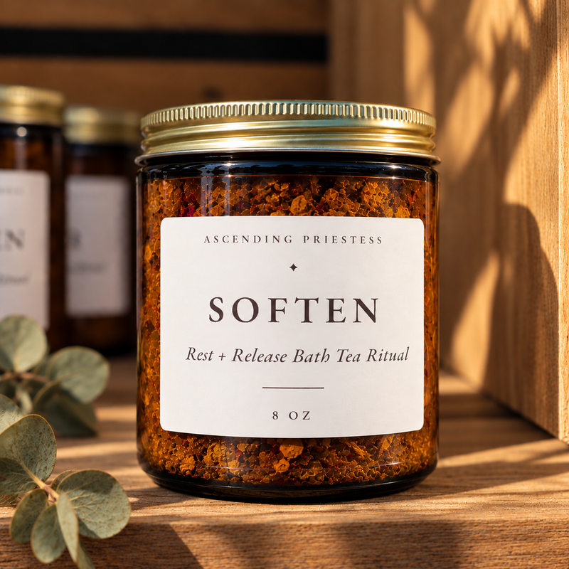 SOFTEN rest and release bath tea ritual, botanical soak