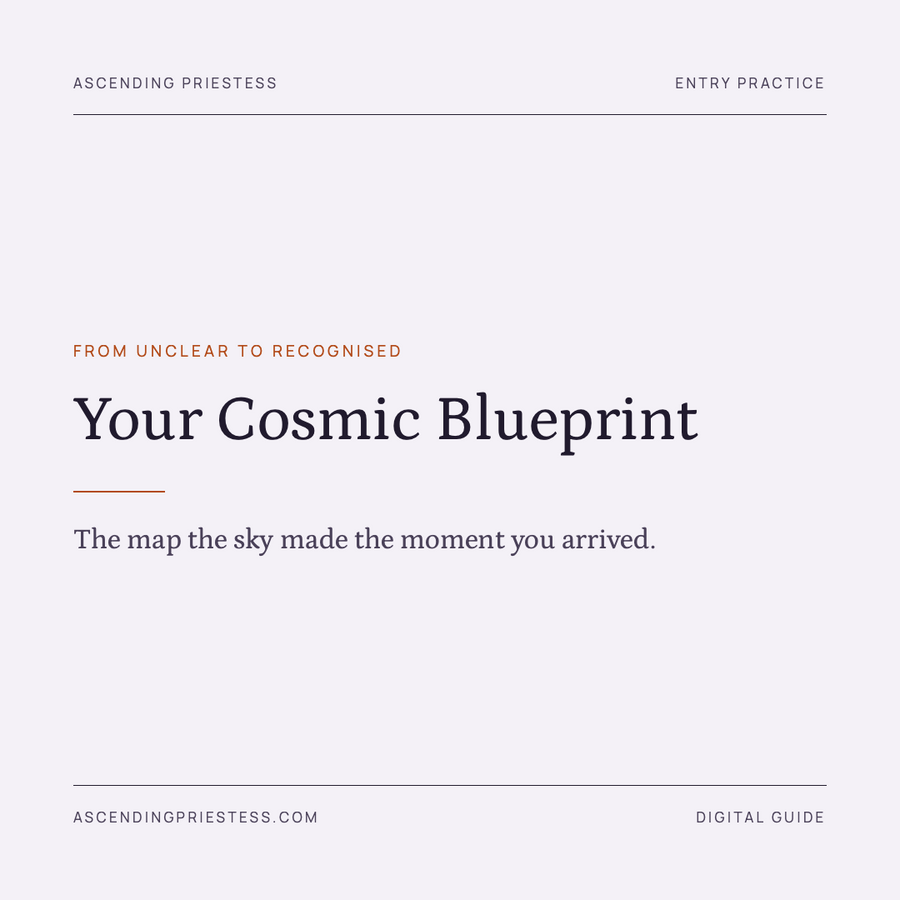 Cosmic Blueprint Journal cover, a birth chart journal