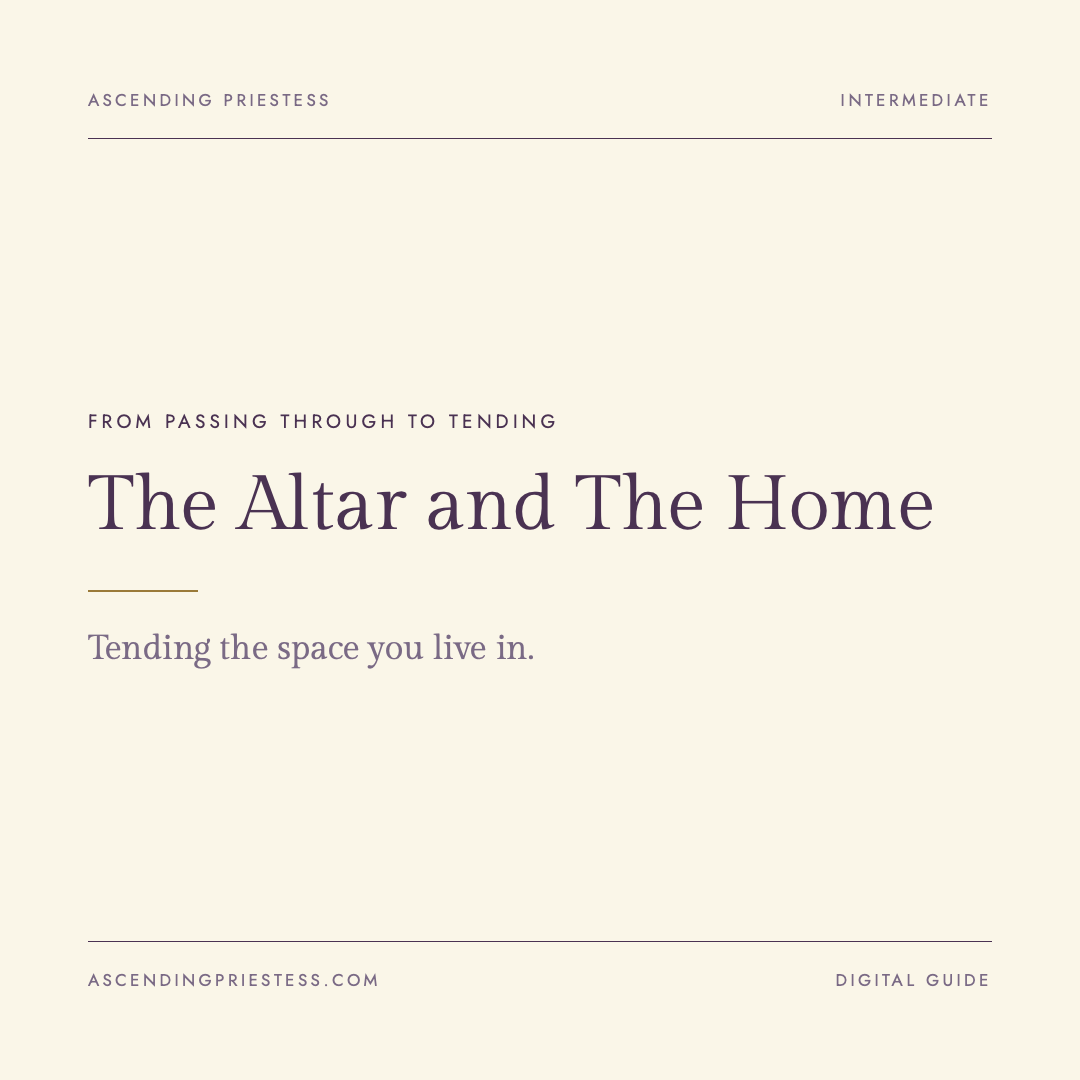THE ALTAR AND THE HOME
