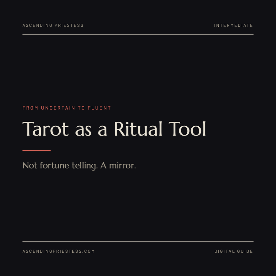 Tarot Ritual Tool self-inquiry guide cover