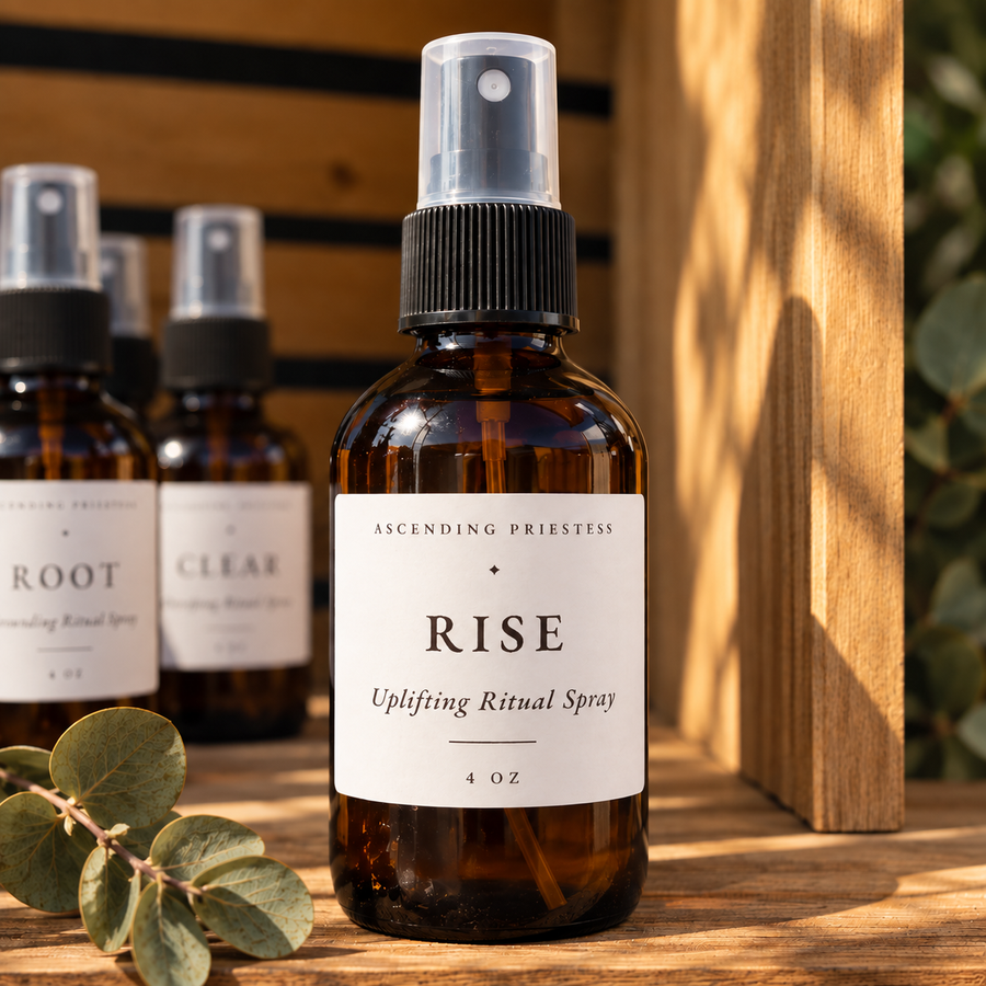 RISE uplifting ritual spray bottle with rosemary, eucalyptus and jasmine