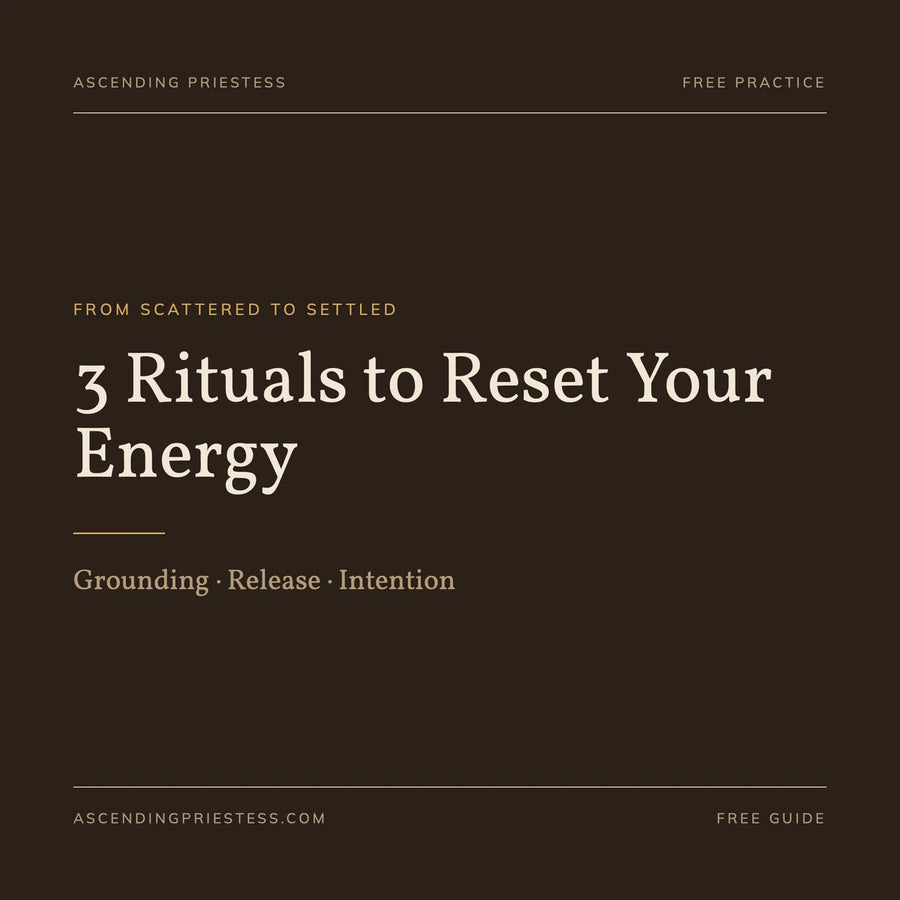 Cover of the free guide 3 Rituals to Reset Your Energy